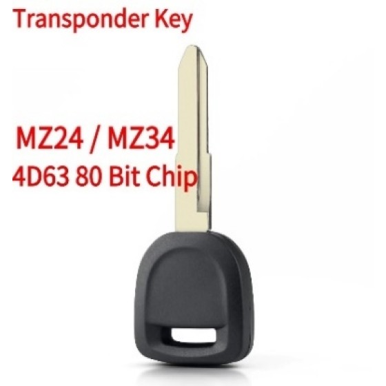 2003-2014 Mazda MZ24 / MZ34 Transponder Key (Chip 4D63 80 Bit) (Aftermarket chip/OEM chip)(No logo)